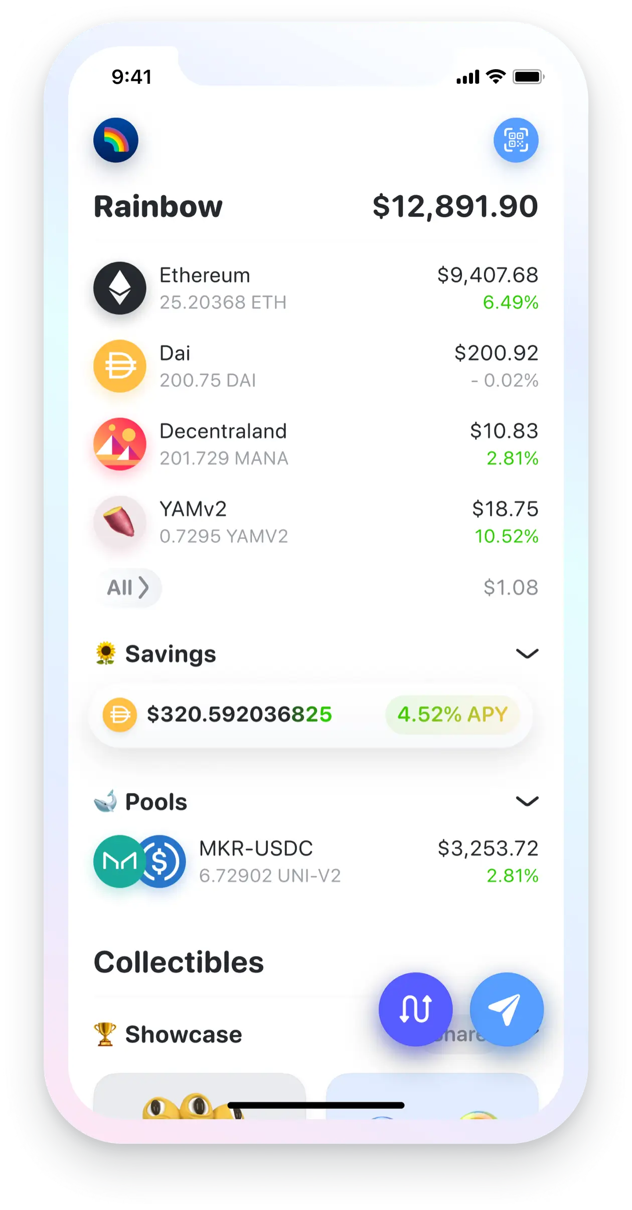 rainbow defi wallet preview