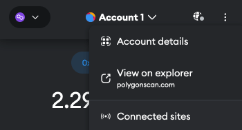 polygon connected sites in metamask