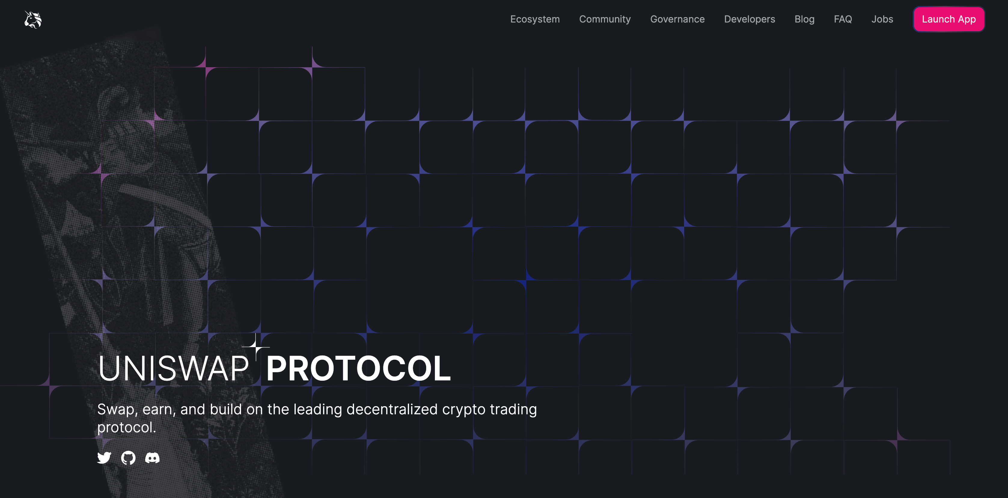 uniswap protocol homepage
