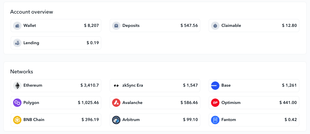 defi dashboard data