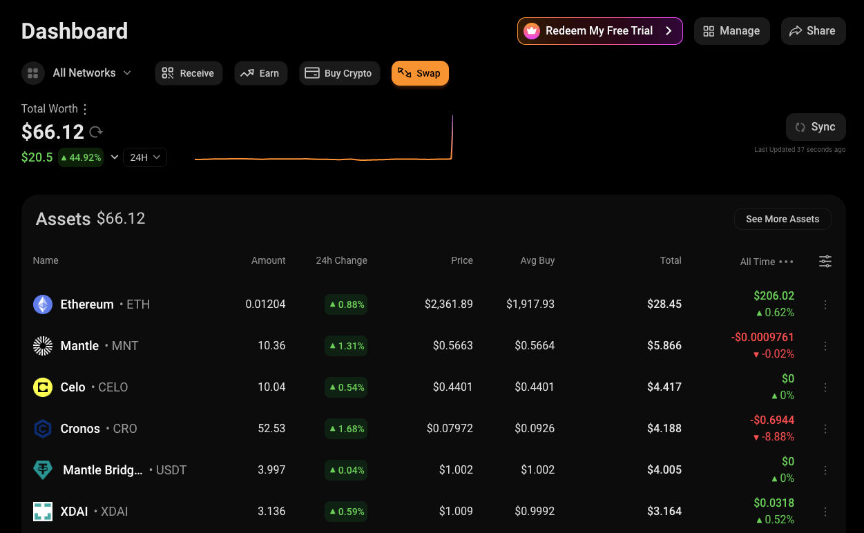 coinstats dashboard