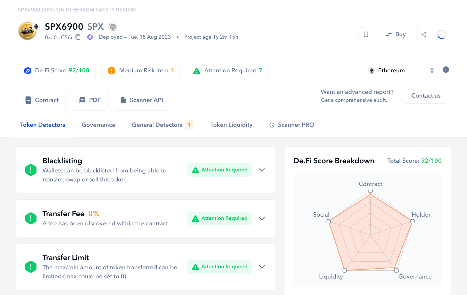 spx6900 defi report