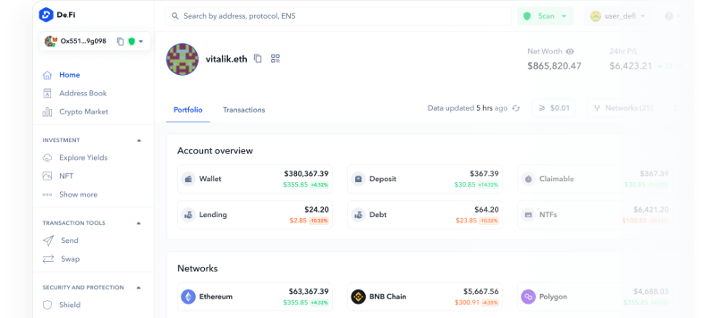 vitalik portfolio in defi